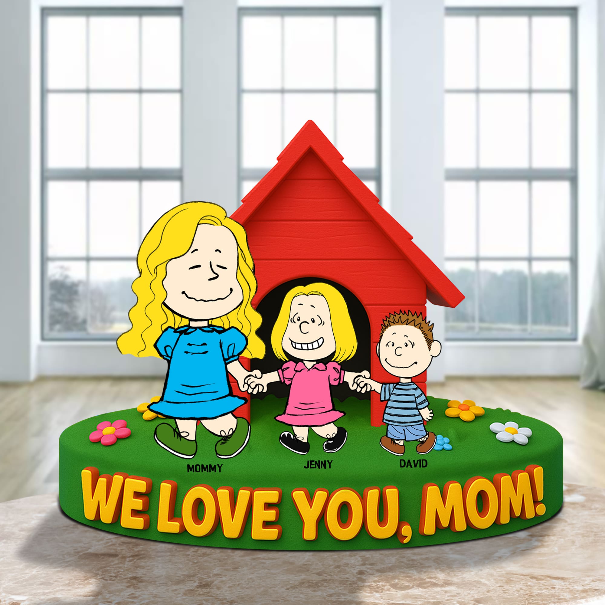 We Love You, Mom! - Personalized Mom Plaque | Custom Gifts for Mom and Grandma Shaped Plaques PopCulturePrints