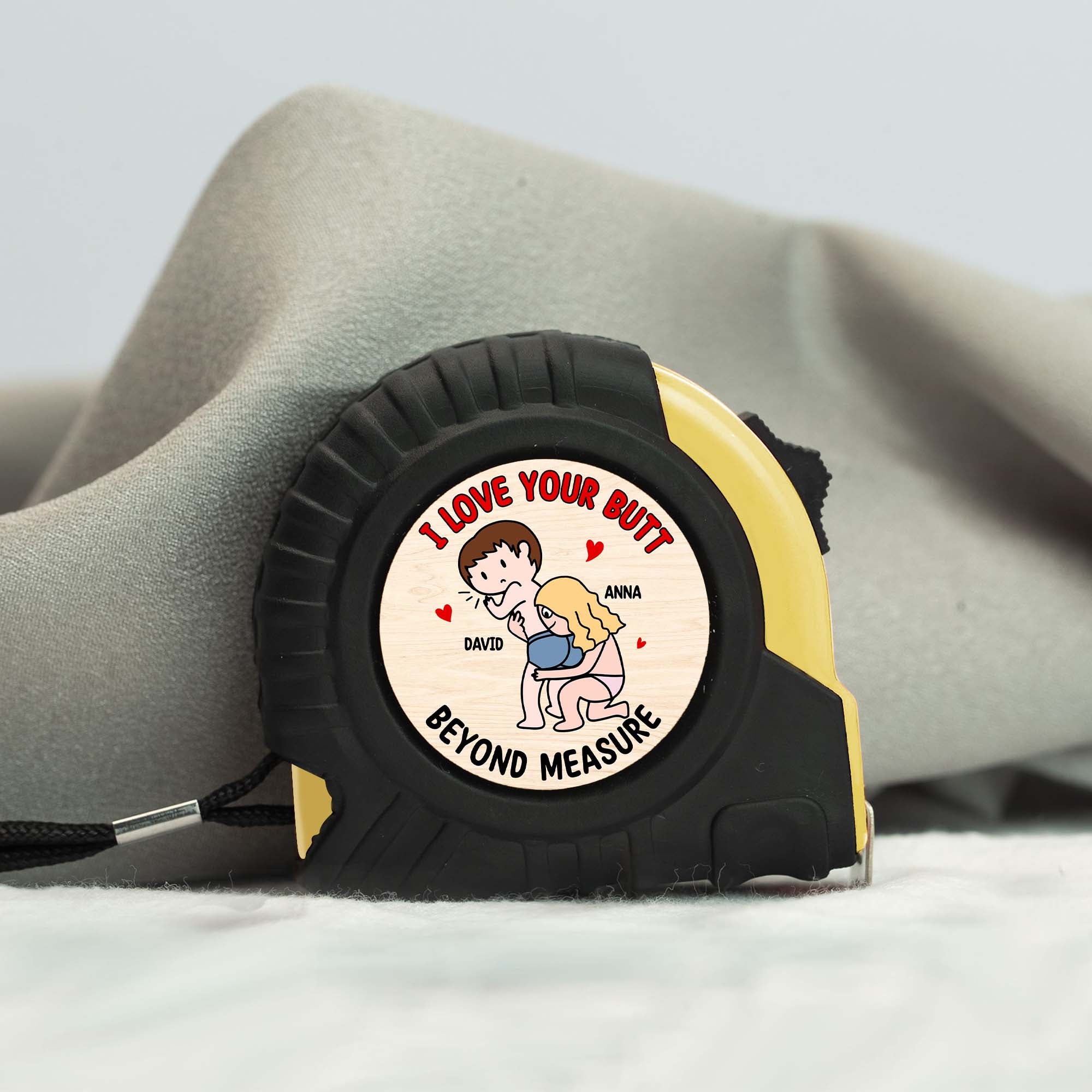 Personalized Tape Measure for Couples - I Love Your Butt | Valentine's Day Gifts Tape Measures PopCulturePrints