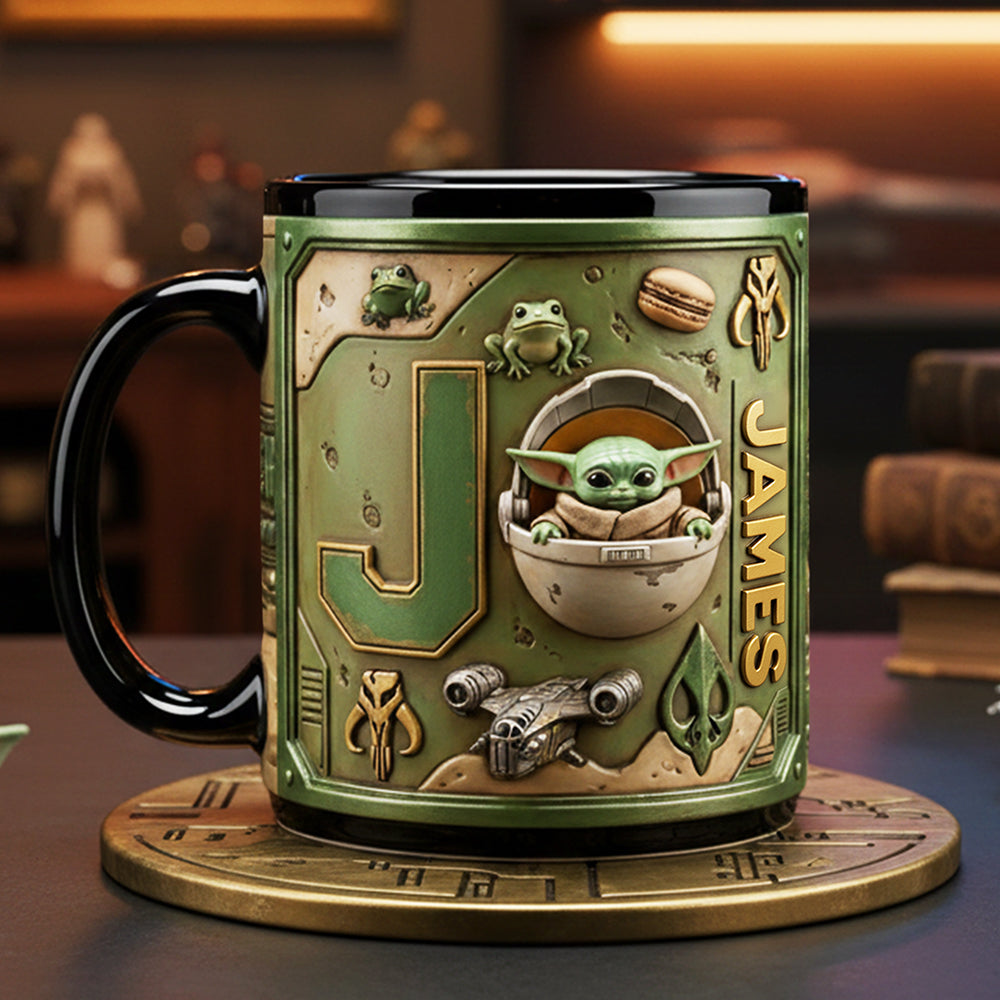 “Celebrate the Galaxy!” - Alien Alphabet Coffee Mug - Personalized Gift for Cosmic Lovers Coffee Mug PopCulturePrints