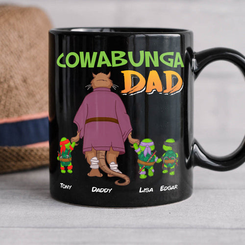 Cowabunga Dad Personalized Coffee Mug Coffee Mug PopCulturePrints
