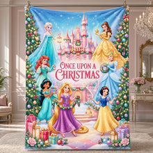 Load image into Gallery viewer, “Once Upon A Christmas” - Personalized Blanket for Fantasy Lovers - Perfect Gift for Kids and Fans of Magical Stories Blanket PopCulturePrints
