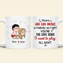 Load image into Gallery viewer, Personalized Couple&#39;s Coffee Mug - Love Song Moans Coffee Mug PopCulturePrints
