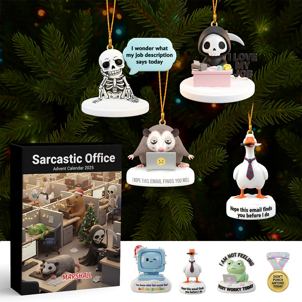 "I Wonder What My Job Description Says Today" - Personalized Sarcastic Office Christmas Advent Calendar Blind Box - Perfect Gift for Coworkers and Friends Advent Calendar PopCulturePrints