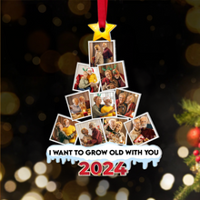Load image into Gallery viewer, Custom Old Couple Christmas Ornament - Personalized 2024 Keepsake | Valentine&#39;s Day Gifts Ornament PopCulturePrints
