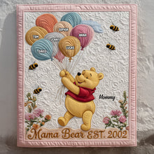 Load image into Gallery viewer, “Mama Bear EST. 2002” - Personalized Blanket - Unique Gift for Mom, Grandma &amp; Loved Ones Blanket PopCulturePrints
