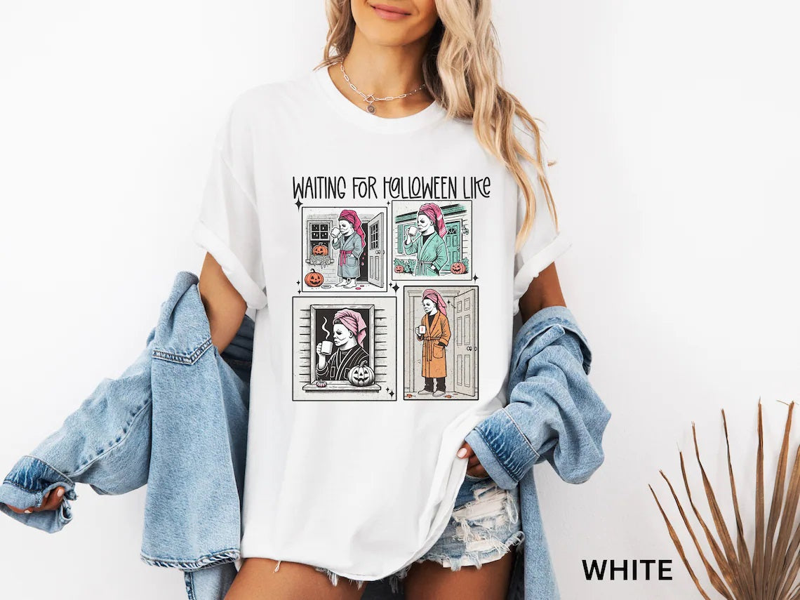 Waiting for Halloween Like T-Shirt