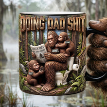 Load image into Gallery viewer, Doing Dad Shit - Funny Squatch Dad Magic Coffee Mug - Personalized Gift for Dad &amp; Grandpa Coffee Mug PopCulturePrints
