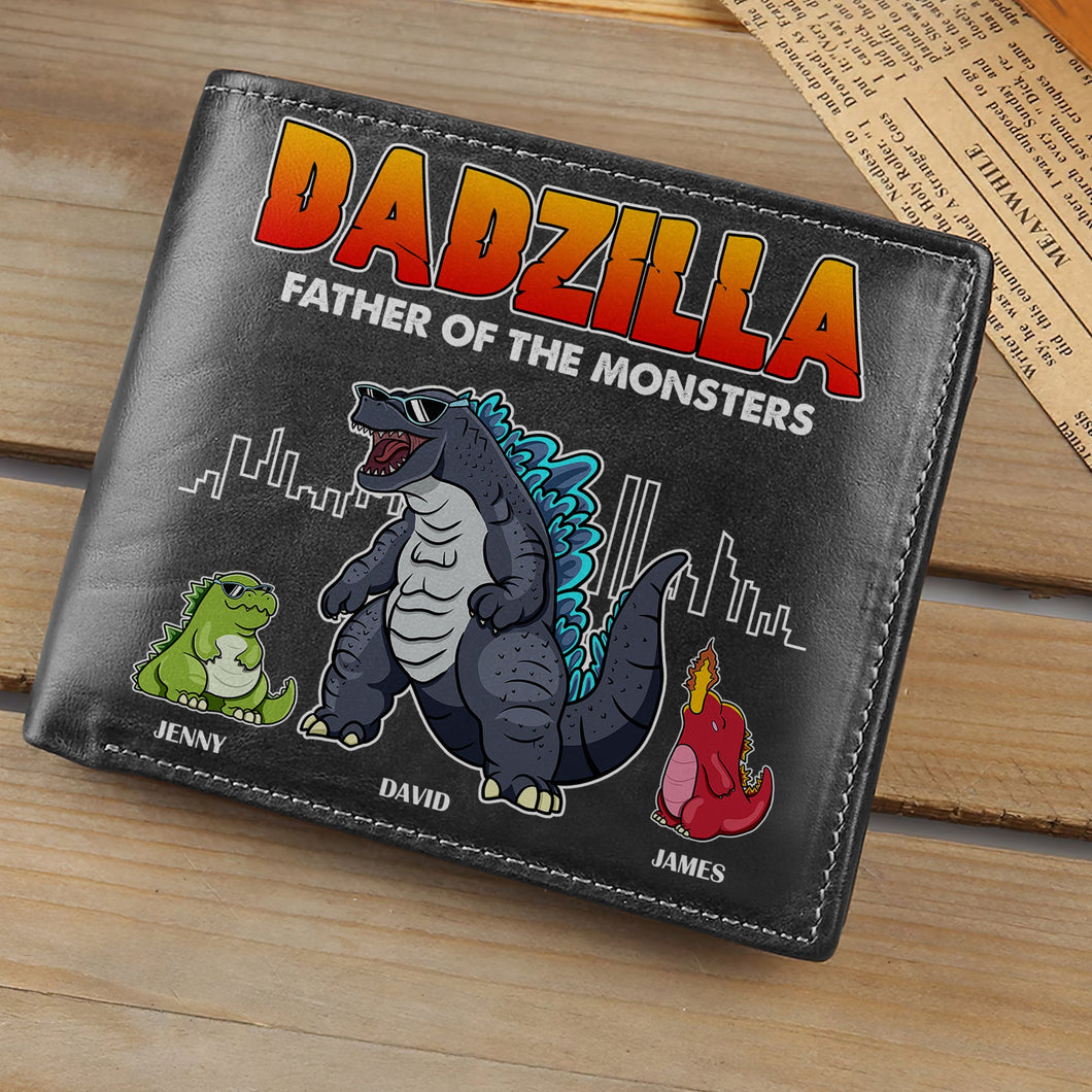 Badzilla Personalized PU Leather Wallet - Unique Father's Day Gift Leather Wallet PopCulturePrints