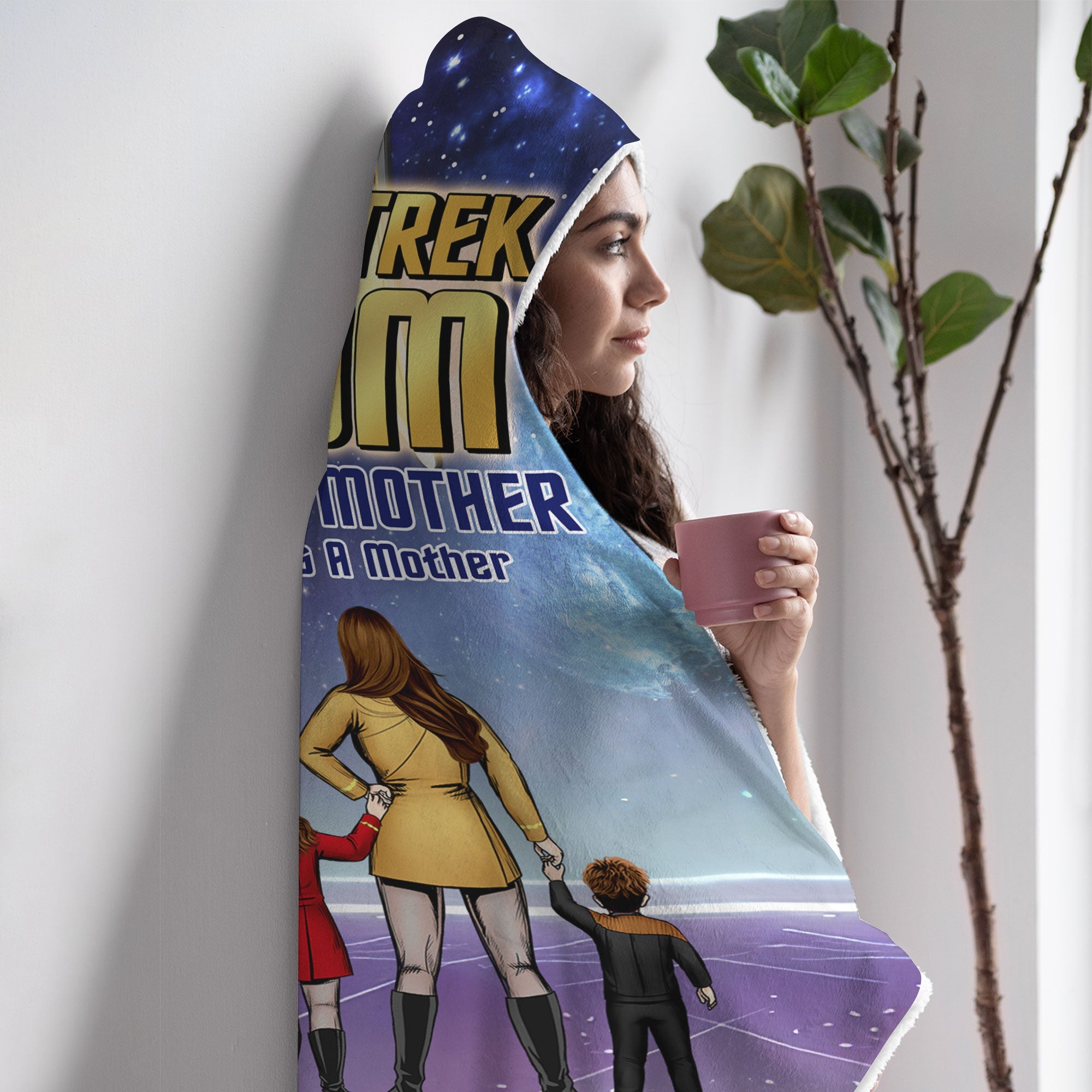 Galactic Mom Personalized Wearable Blanket Hoodie Blanket PopCulturePrints