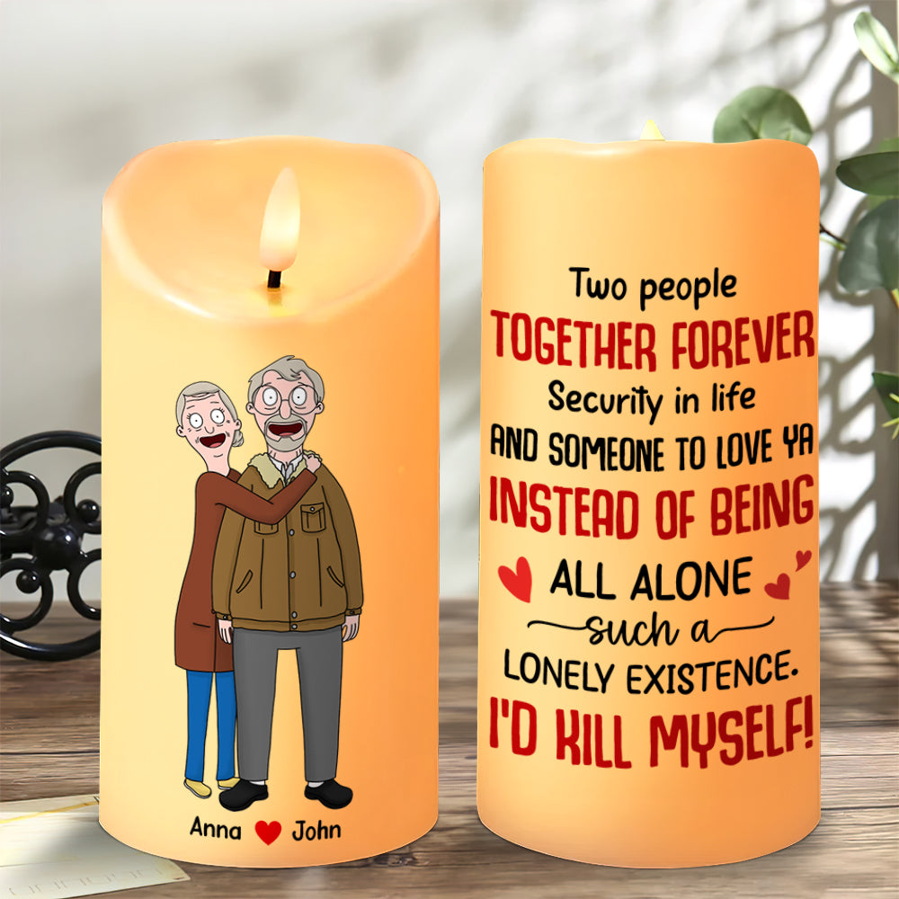 Personalized Couple LED Candle - Together Forever Led Candle PopCulturePrints