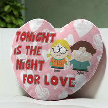 Load image into Gallery viewer, Custom Heart Pillow for Couples - Romantic Valentine's Day Gifts Pillow PopCulturePrints
