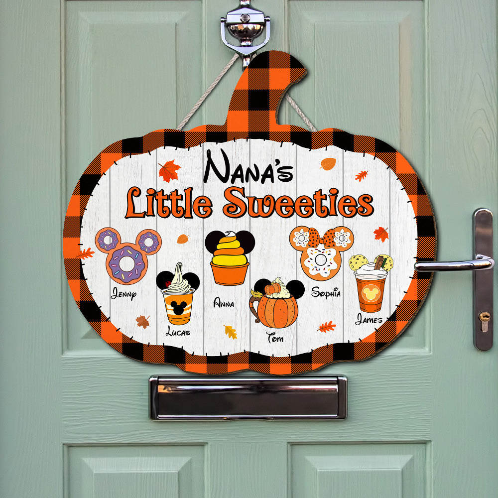 Personalized Halloween Pumpkin Wood Sign for Grandparents Wood Sign PopCulturePrints