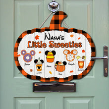 Load image into Gallery viewer, Personalized Halloween Pumpkin Wood Sign for Grandparents Wood Sign PopCulturePrints
