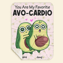 Load image into Gallery viewer, Personalized Avo-Cardio Blanket for Couples Blanket PopCulturePrints
