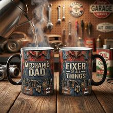 Load image into Gallery viewer, Fixer Of All Things - Personalized Mug for Mechanic Dad Coffee Mug PopCulturePrints
