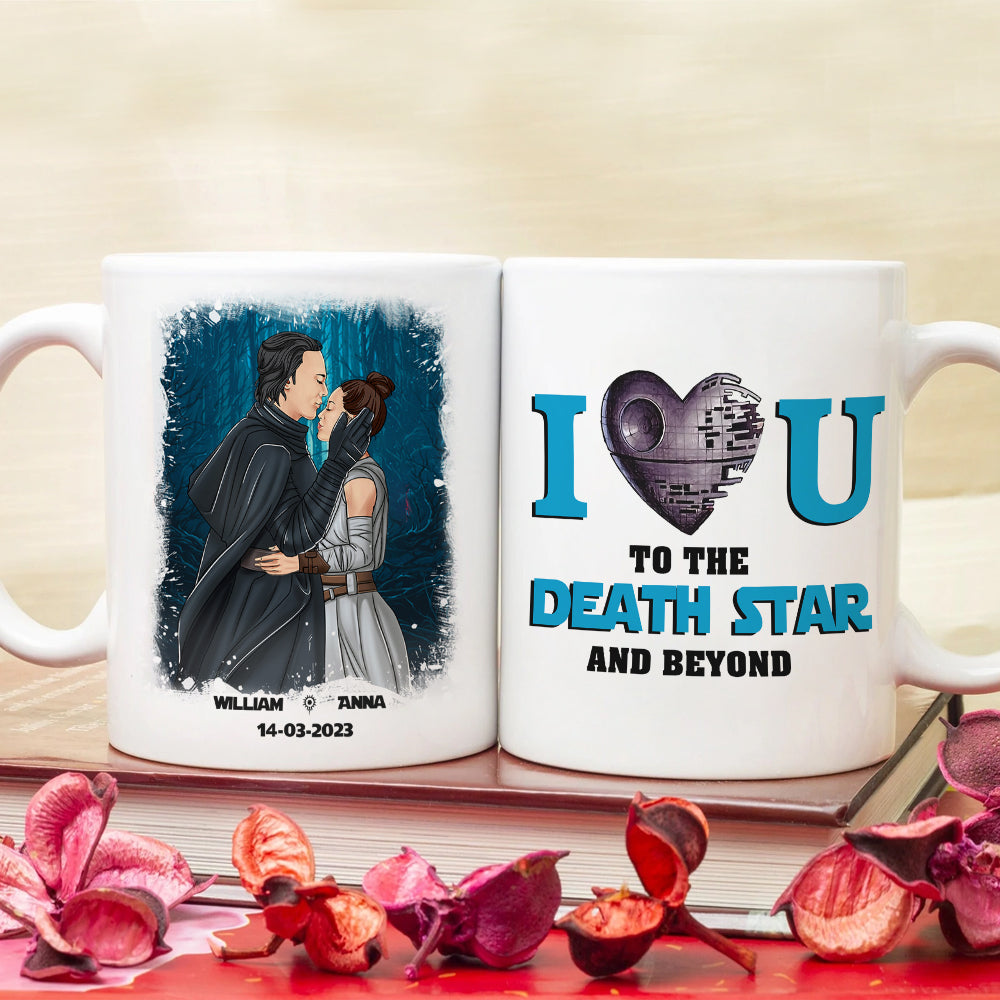 Personalized Galactic Love Mug for Couples - Custom Names & Date | Valentine's Day Gifts Coffee Mug PopCulturePrints
