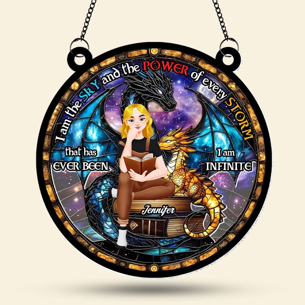 Personalized Book Lover Suncatcher Ornament - Unique Gift for Fantasy Fans Ornament PopCulturePrints