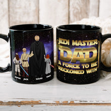 Load image into Gallery viewer, Personalized Jedi Master Dad Coffee Mug - Custom Father&#39;s Day Gift Coffee Mug PopCulturePrints
