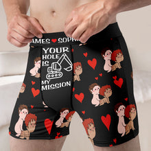 Load image into Gallery viewer, Personalized Love Couple Boxer Briefs for Men Boxer Briefs PopCulturePrints
