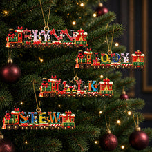 Load image into Gallery viewer, Merry Little Alphabet Train Acrylic Ornament - Customizable Gift for Kids and Family

