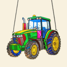 Load image into Gallery viewer, &quot;Add a Splash of Color to Your Space!&quot; - Personalized Tractor Suncatcher Ornament - Custom Gifts for Tractor Enthusiasts Ornament PopCulturePrints
