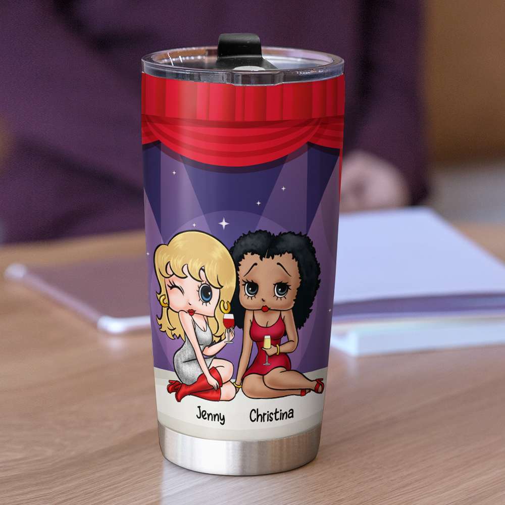 Personalized Best Friend Tumbler - Forever Friendship Gift Tumbler Cup PopCulturePrints
