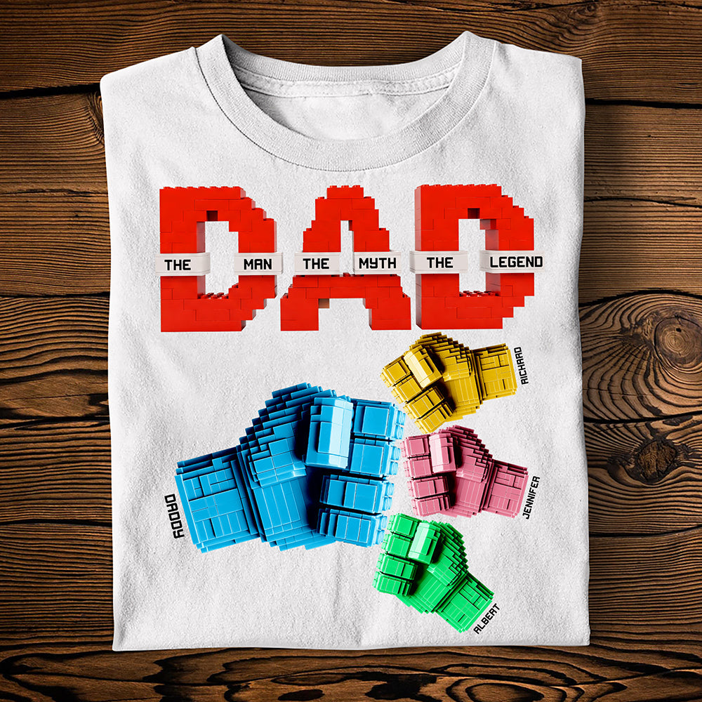 "The Man, The Myth, The Legend" - Powerful Punch Dad Shirt - Personalized Gifts for Dad & Grandpa Shirts PopCulturePrints