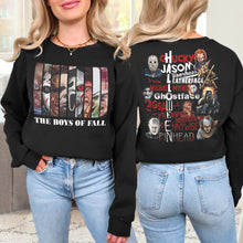 Load image into Gallery viewer, The Boys of Fall Halloween Horror Movie Characters T-Shirt
