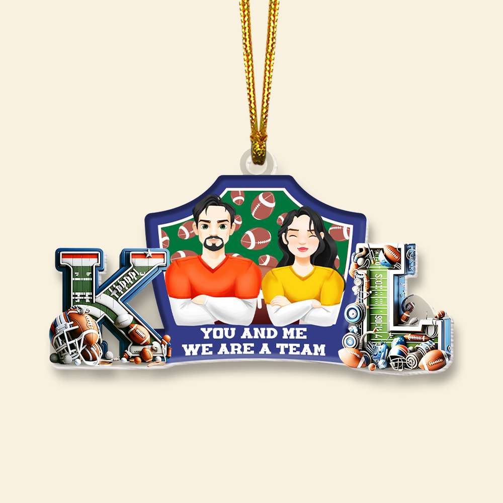 Personalized Christmas Ornament for Sport Lovers | Custom Couples Gift | Valentine's Day Gifts Ornament PopCulturePrints