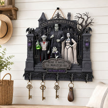 Load image into Gallery viewer, Home is Where the Monsters Are - Gothic Family Acrylic Key Hanger | Personalized Gifts for Family

