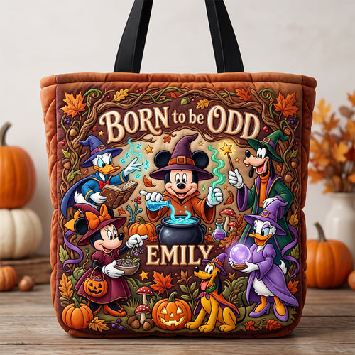 “Born To Be Odd” – Personalized Tote Bag for Witch Lovers Tote Bags PopCulturePrints