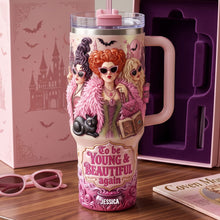 Load image into Gallery viewer, Baddie Witches 40oz Tumbler With Handle, Personalized Gifts For Witch Sisters 04QHTI050826 Tumbler Cup PopCulturePrints
