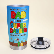 Load image into Gallery viewer, Super Dad Personalized Tumbler - Custom Names &amp; Characters
