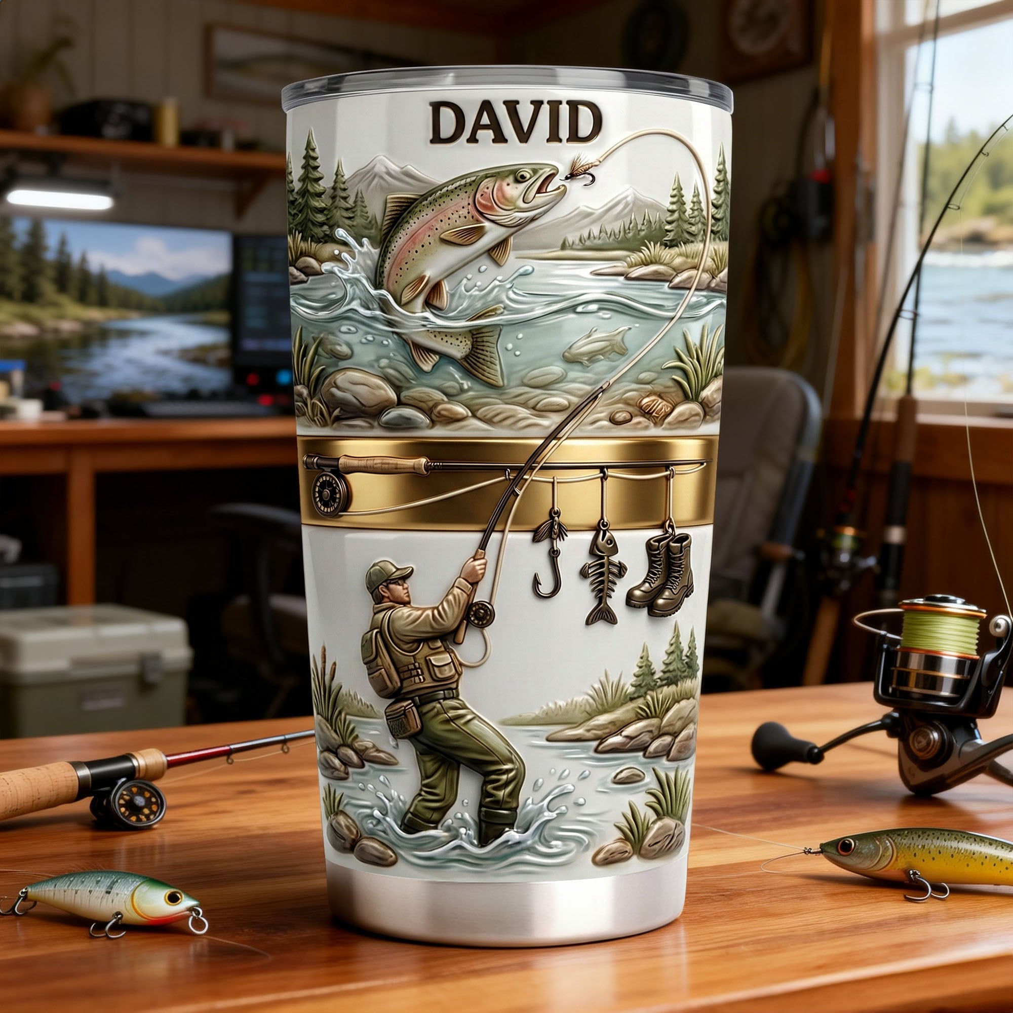 Lake Days Fishing Tumbler - Personalized Gifts for Fishing Lovers
