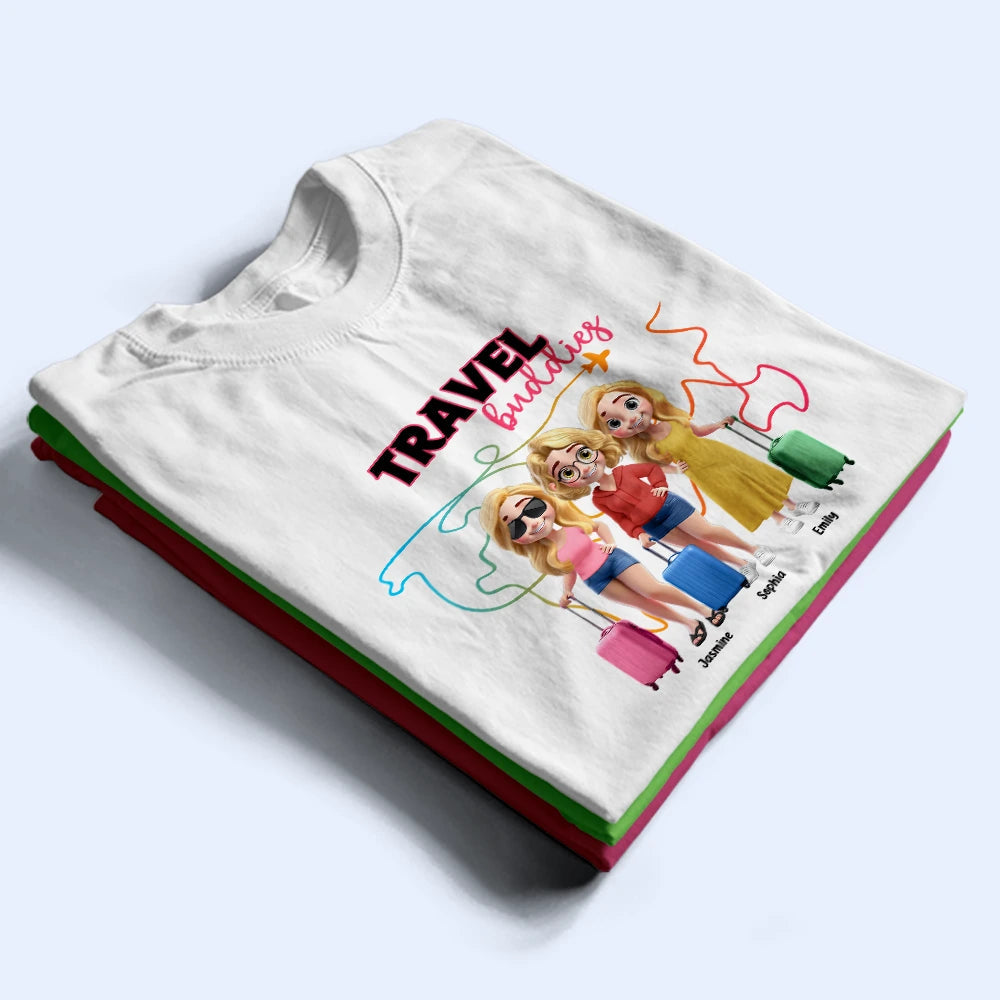 Adventure Buddies 3D Effect - Personalized T-Shirt for Friends T-shirt PopCulturePrints