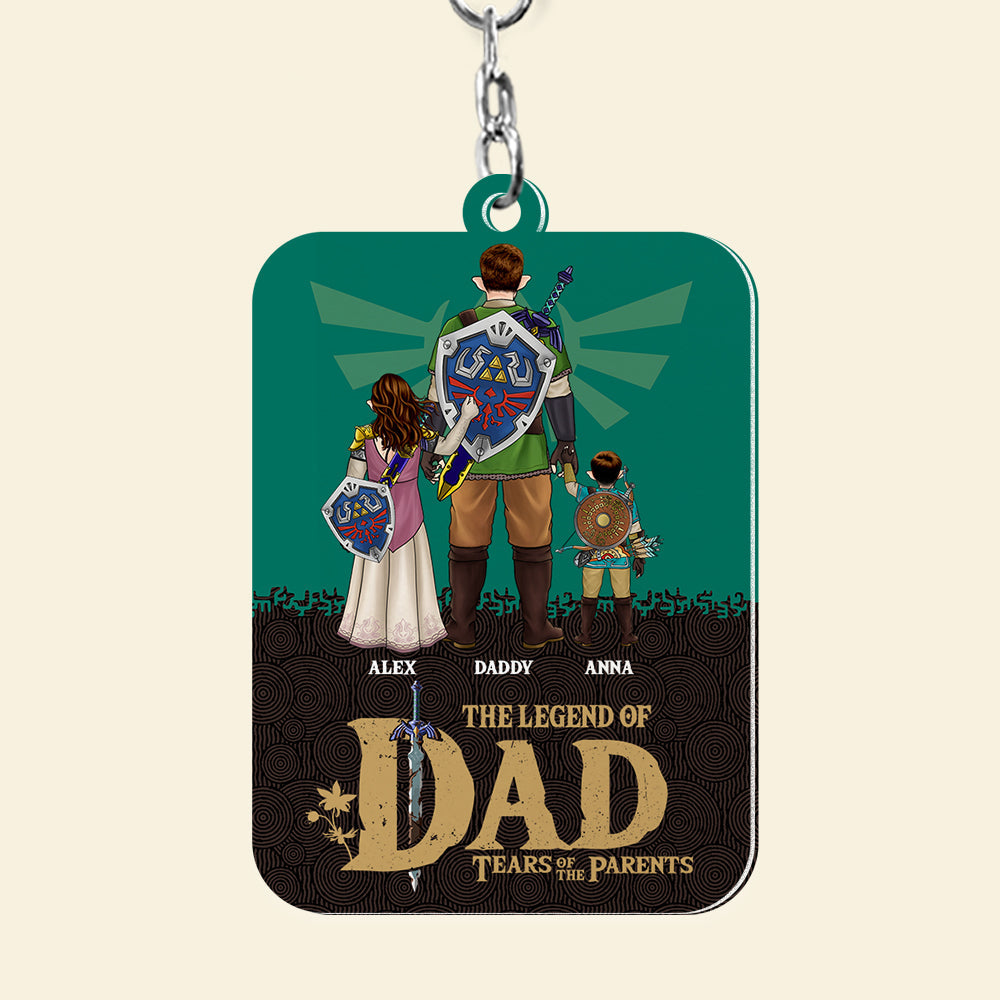 Personalized Legend of Dad Keychain - Customizable Family Gift Keychains PopCulturePrints