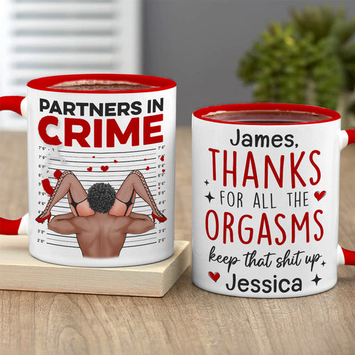 Personalized Partners in Crime Coffee Mug for Couples Coffee Mug PopCulturePrints