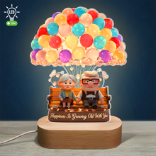 Load image into Gallery viewer, Happiness Is Growing Old With You - 3D LED Light, Personalized Gift for Couples Led Night Light PopCulturePrints
