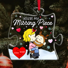 Load image into Gallery viewer, Personalized Christmas Ornament for Couples - Missing Piece Puzzle
