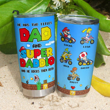 Load image into Gallery viewer, Super Dad Personalized Tumbler - Custom Names &amp; Characters
