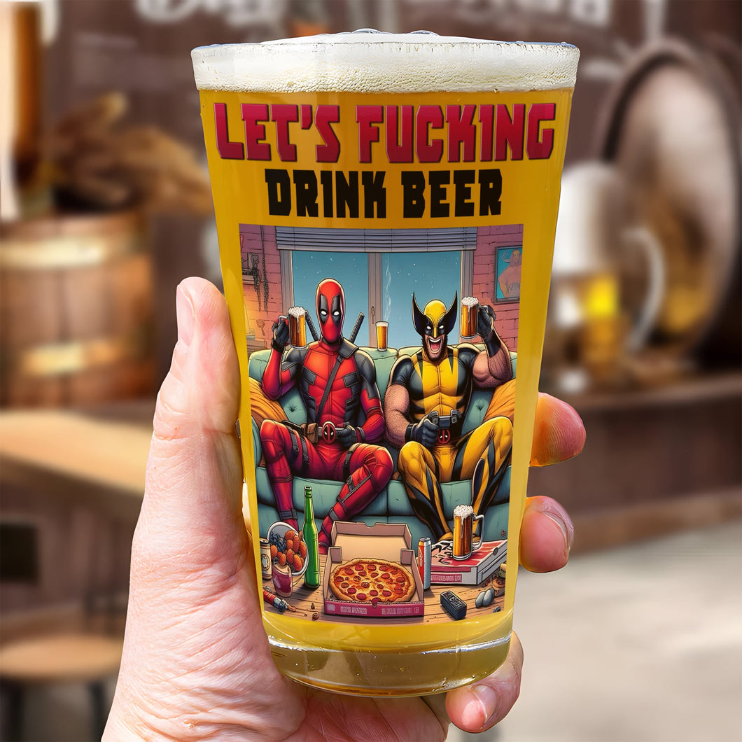 Funny Superhero Beer Glass - Movie Fans Gift