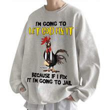 Load image into Gallery viewer, Let God Fix It Cat Sweatshirt Shirts PopCulturePrints
