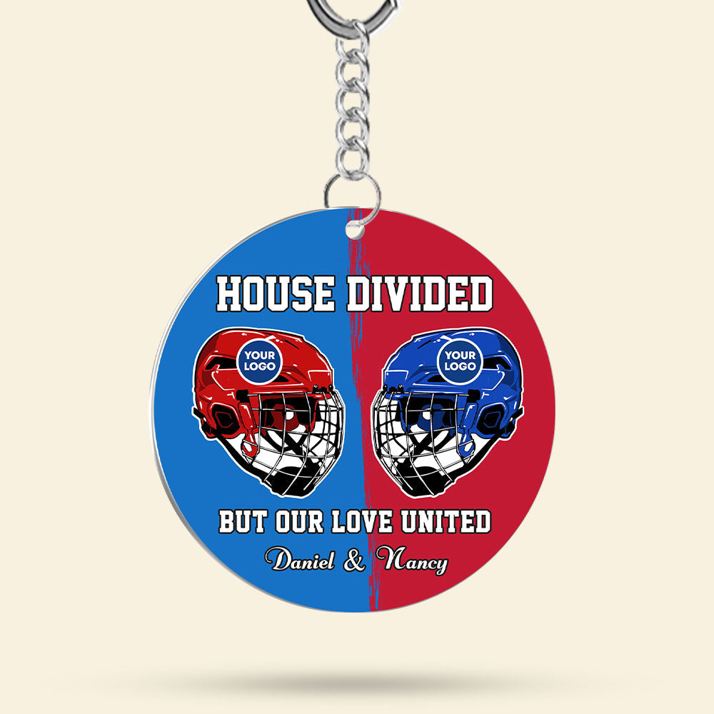 Custom Hockey Couple Keychain | Unique Personalized Valentine's Day Gifts Keychains PopCulturePrints