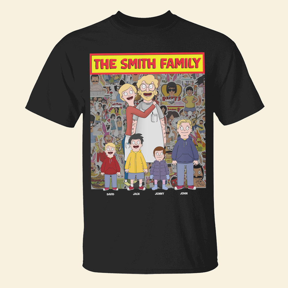 Personalized Smith Family Cartoon T-Shirt Shirts PopCulturePrints