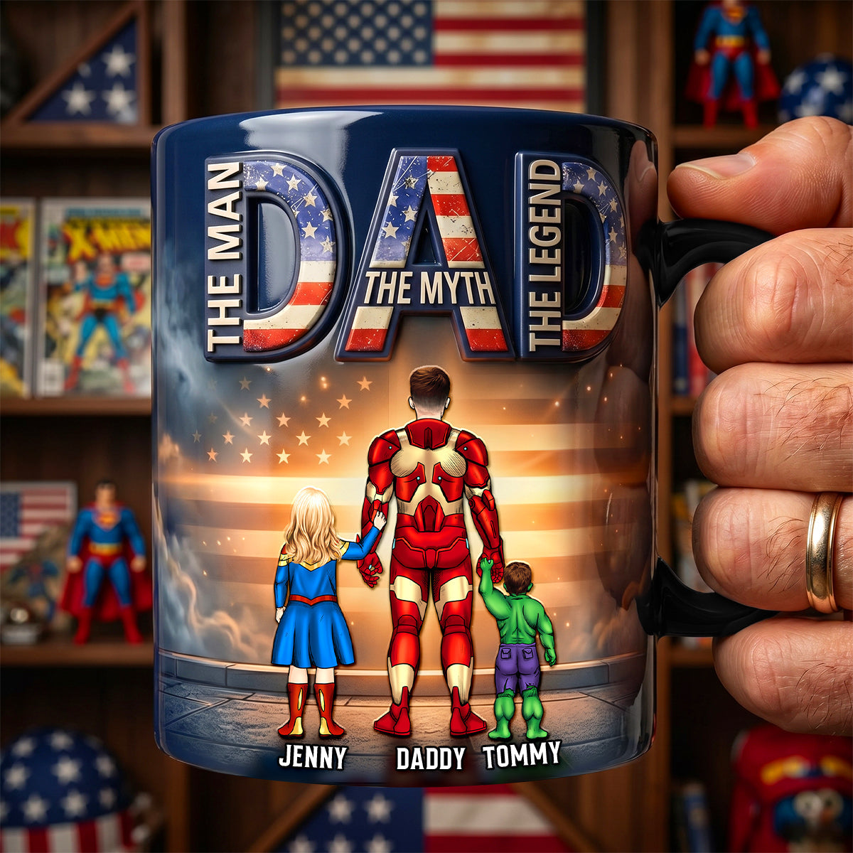 The Man, The Myth, The Legend - Personalized Magic Coffee Mug for Dads Coffee Mug PopCulturePrints