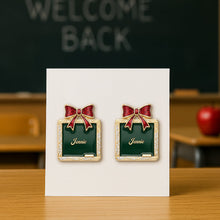 Load image into Gallery viewer, You’re the Apple of Our Eye - Teacher Stud Earrings - Personalized Gift for Teachers Earrings PopCulturePrints
