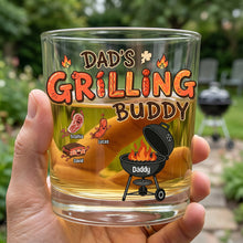 Load image into Gallery viewer, “Grill Together, Stay Together” - Personalized Grilling Buddy Dad and Kids Glass - Gift for Dad, Grandpa, Family Glass PopCulturePrints
