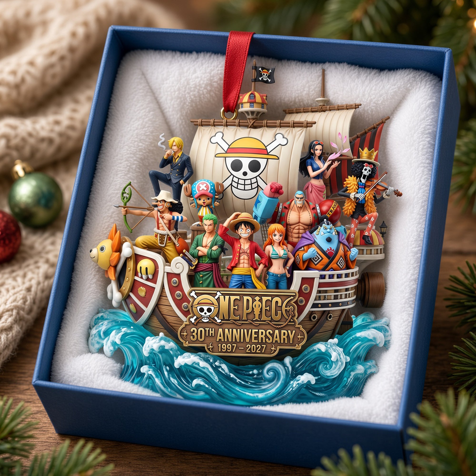 30 Years Of Adventure - Personalized Christmas Ornament for One Piece Fans