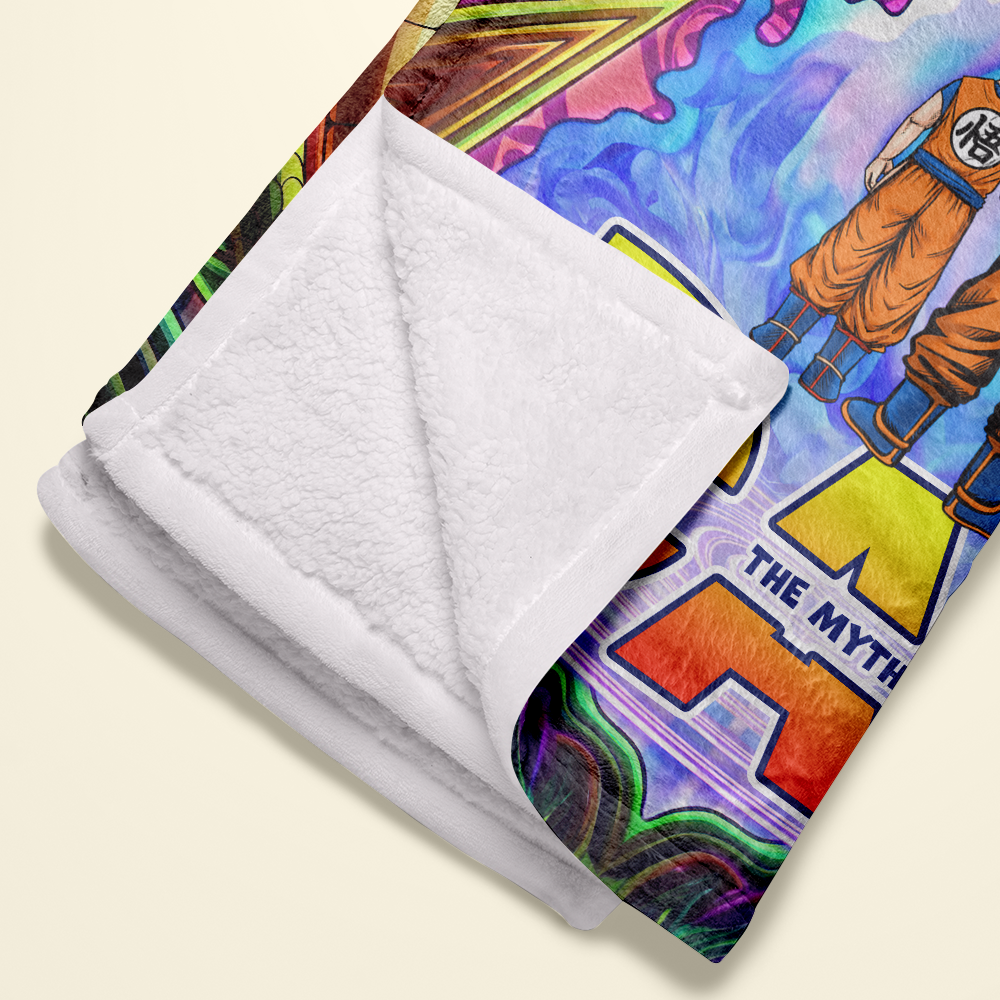 The God, The Myth, The Legend - Personalized Blanket for Dad Blanket PopCulturePrints