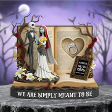 Load image into Gallery viewer, We Are Simply Meant to Be - Personalized Horror Anniversary Couple Plaque Shaped Plaques PopCulturePrints
